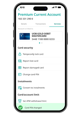 Reset debit/ credit card PIN