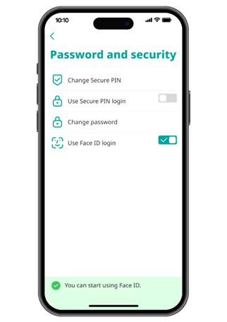 Enable/ Disable Face ID
