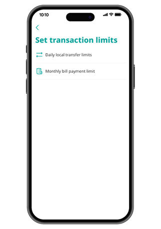 Setup transfer limit